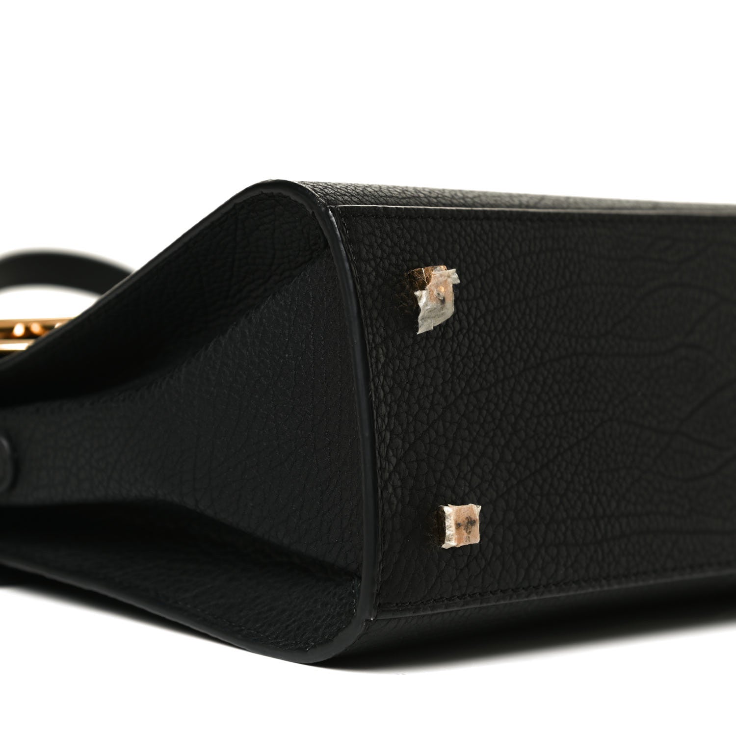 Delvaux Grained Calfskin MM Metal Frame Tempete Satchel Black 8 of 14