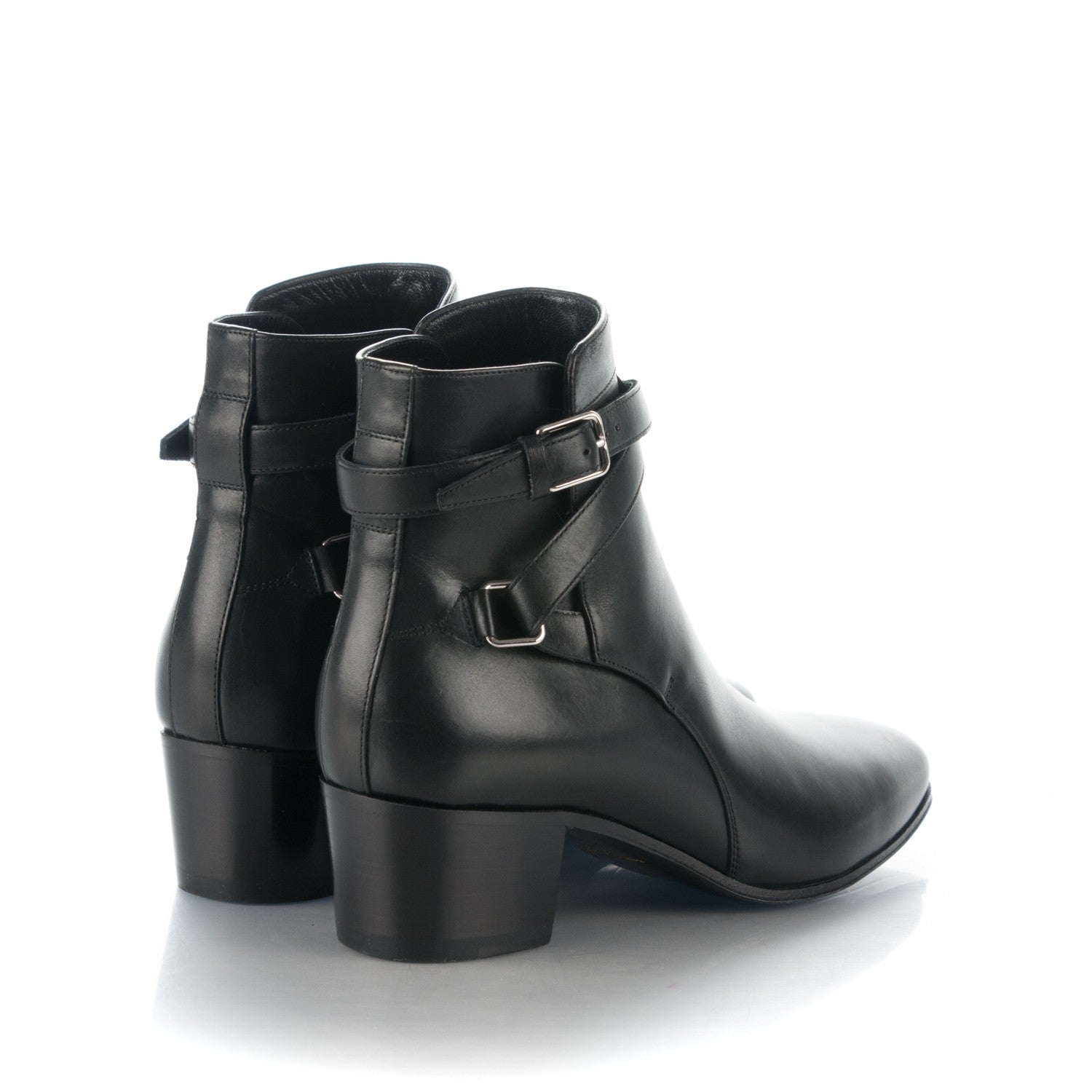 Saint Laurent Smooth Jodhpur Calfskin Blake Ankle Boots 37.5 Black 4 of 7