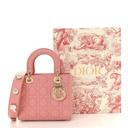 Christian Dior Lambskin Cannage Small Lucky Badges My Lady Dior Pink 12 of 12