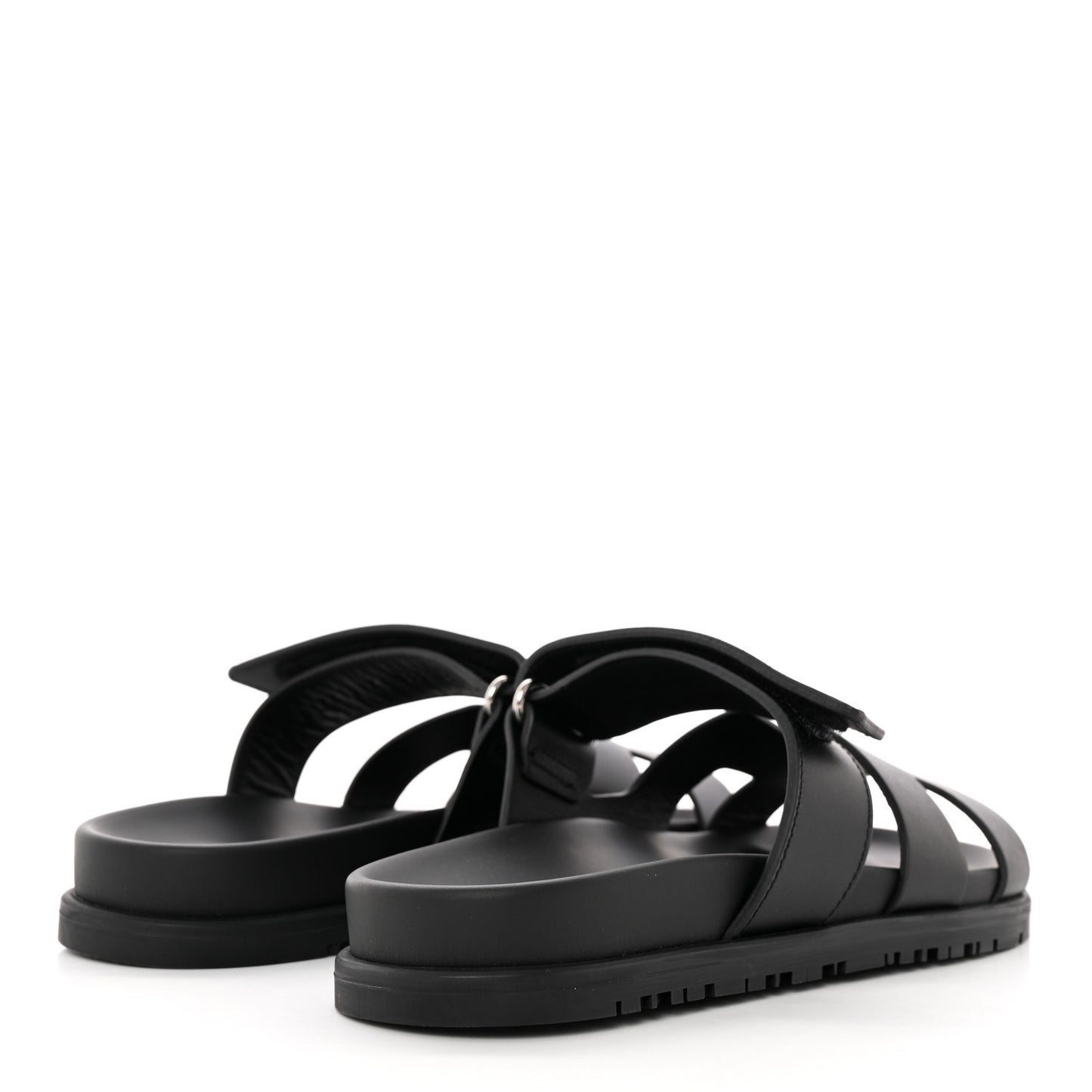 Calfskin Womens Chypre Sandals 36.5 Black