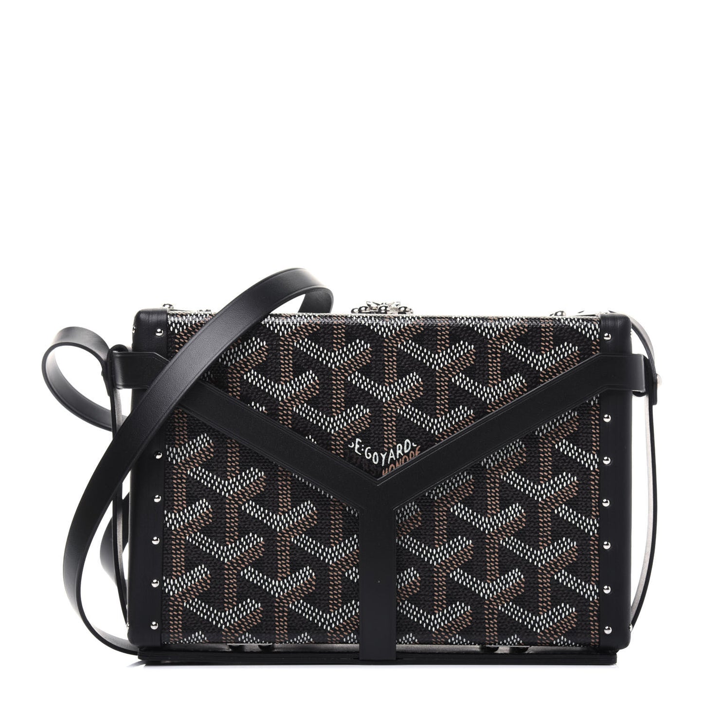Goyardine Minaudiere Trunk Bag Black
