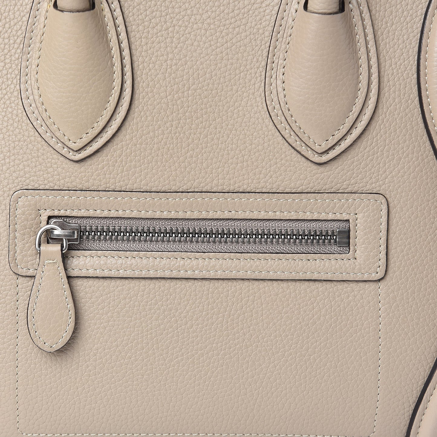 Drummed Calfskin Micro Luggage Dune