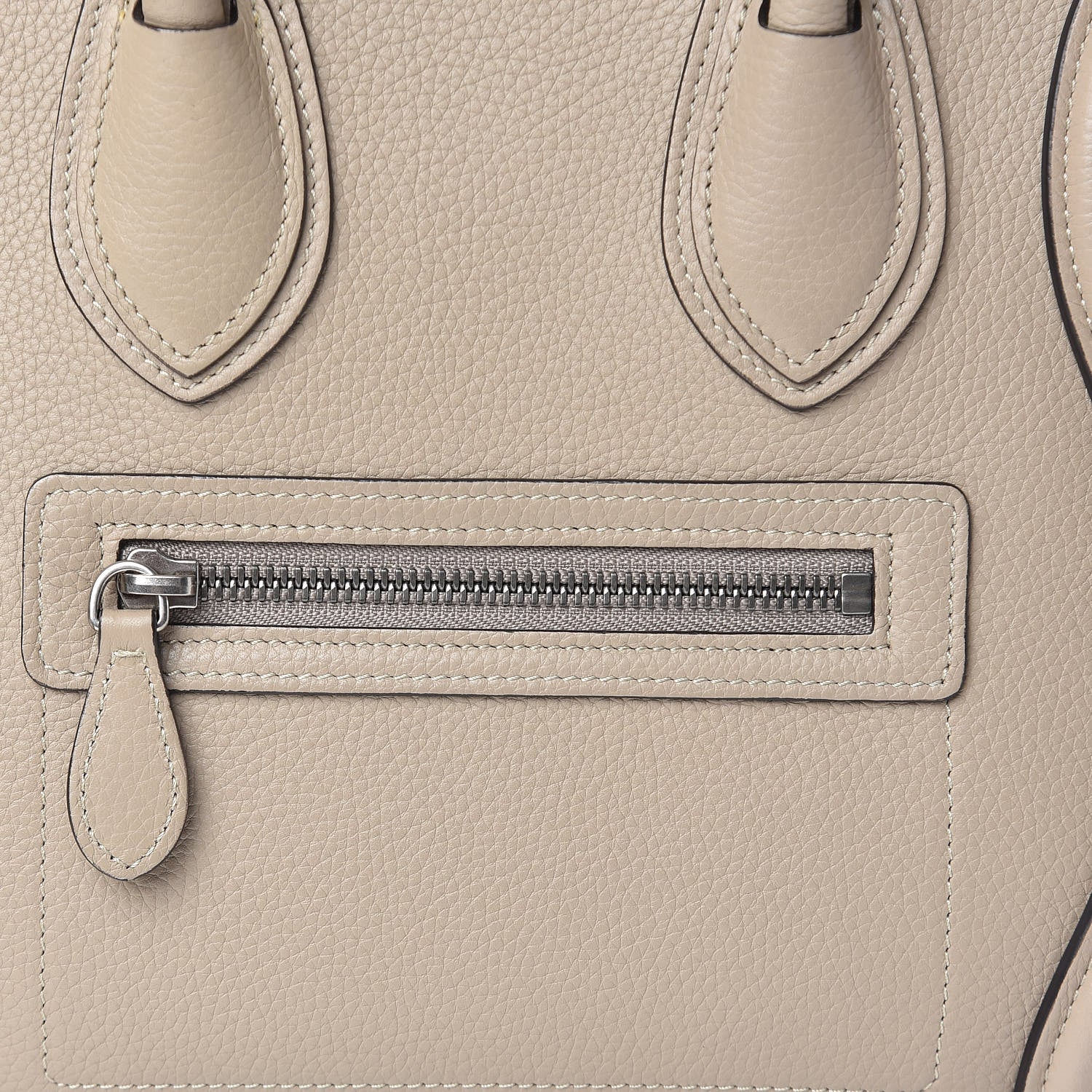 Celine Drummed Calfskin Micro Luggage Dune 11 of 13