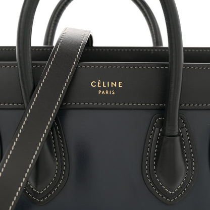 Celine Glazed Calfskin Nano Bi-Color Luggage Dark Blue 7 of 13
