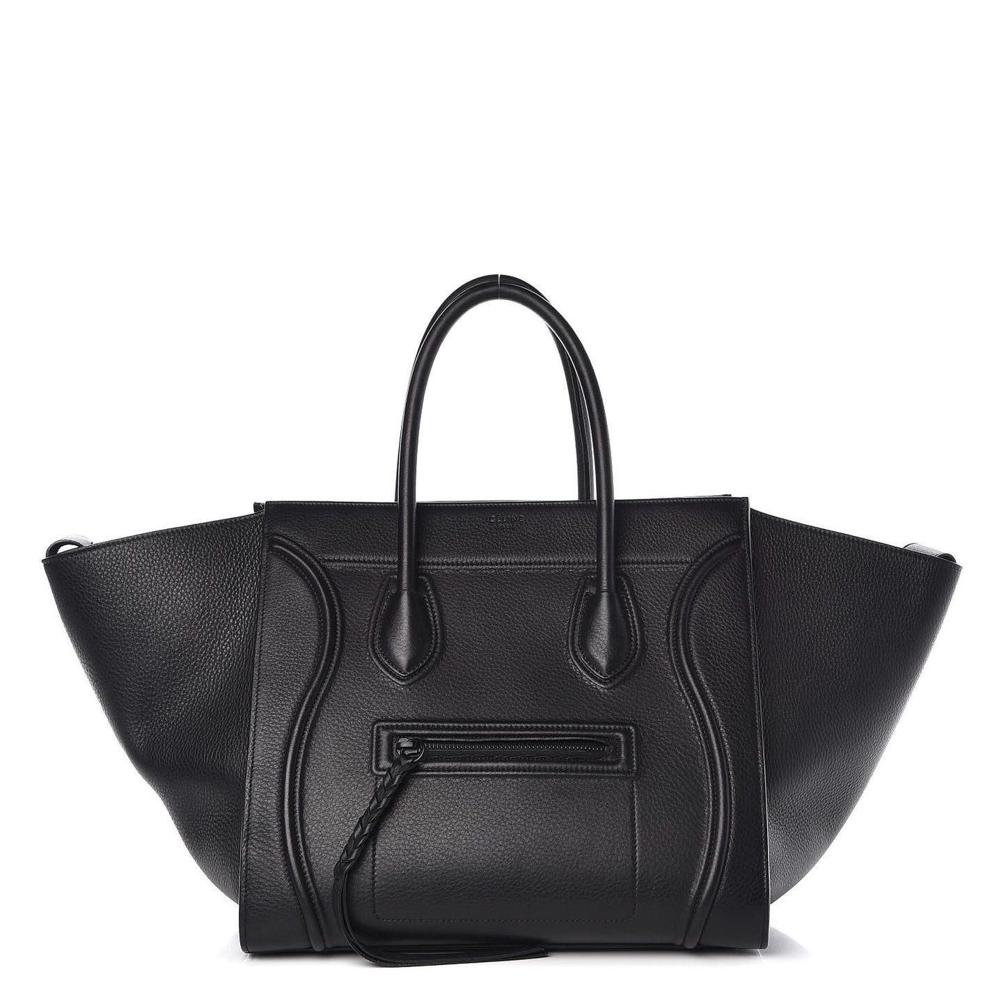 Supple Calfskin Medium Phantom Luggage Black
