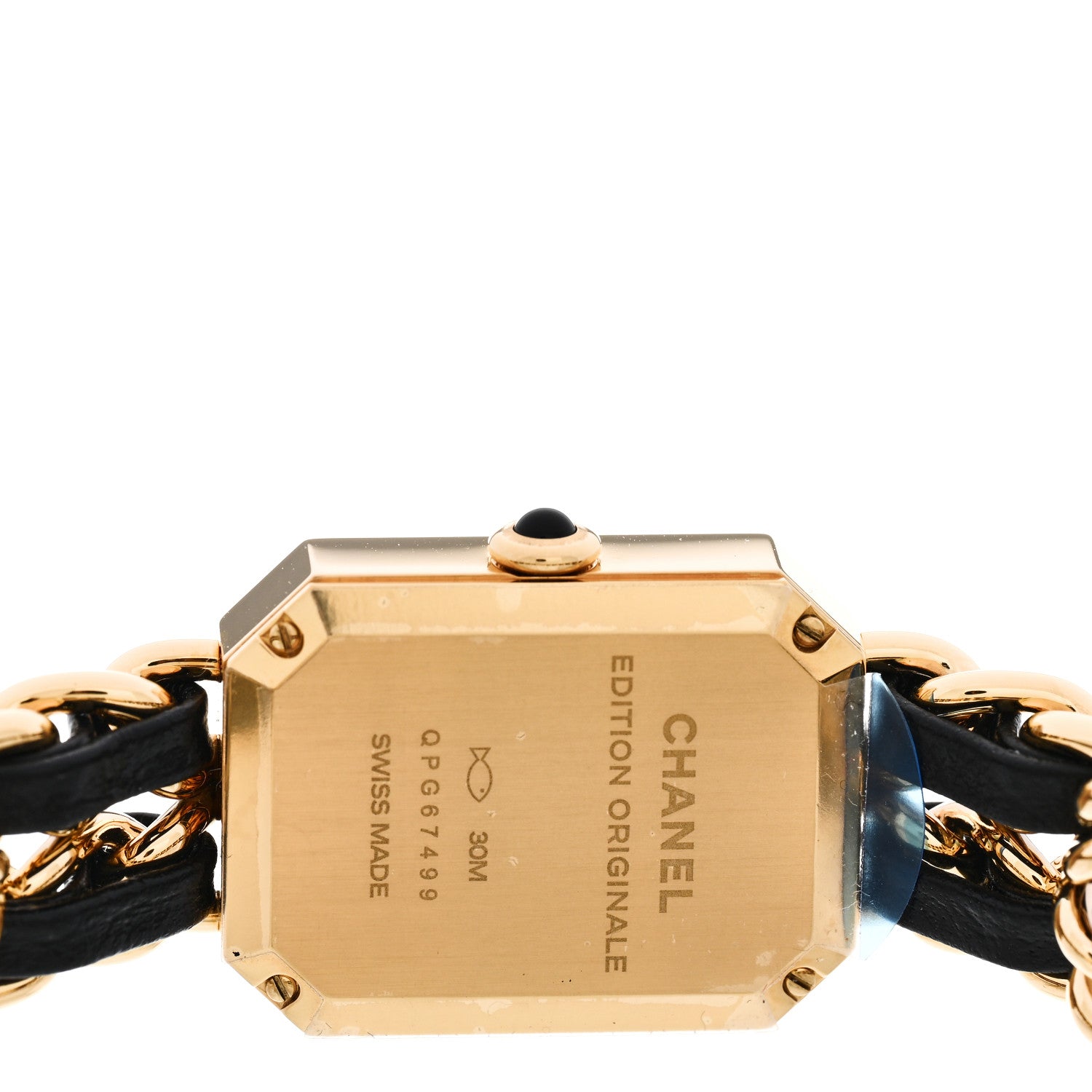 Chanel Stainless Steel Lambskin 20mm Chain Premiere Quartz Watch Gold M 4 of 5