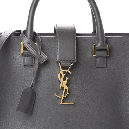 Saint Laurent Calfskin Small Monogram Cabas Grey 8 of 8