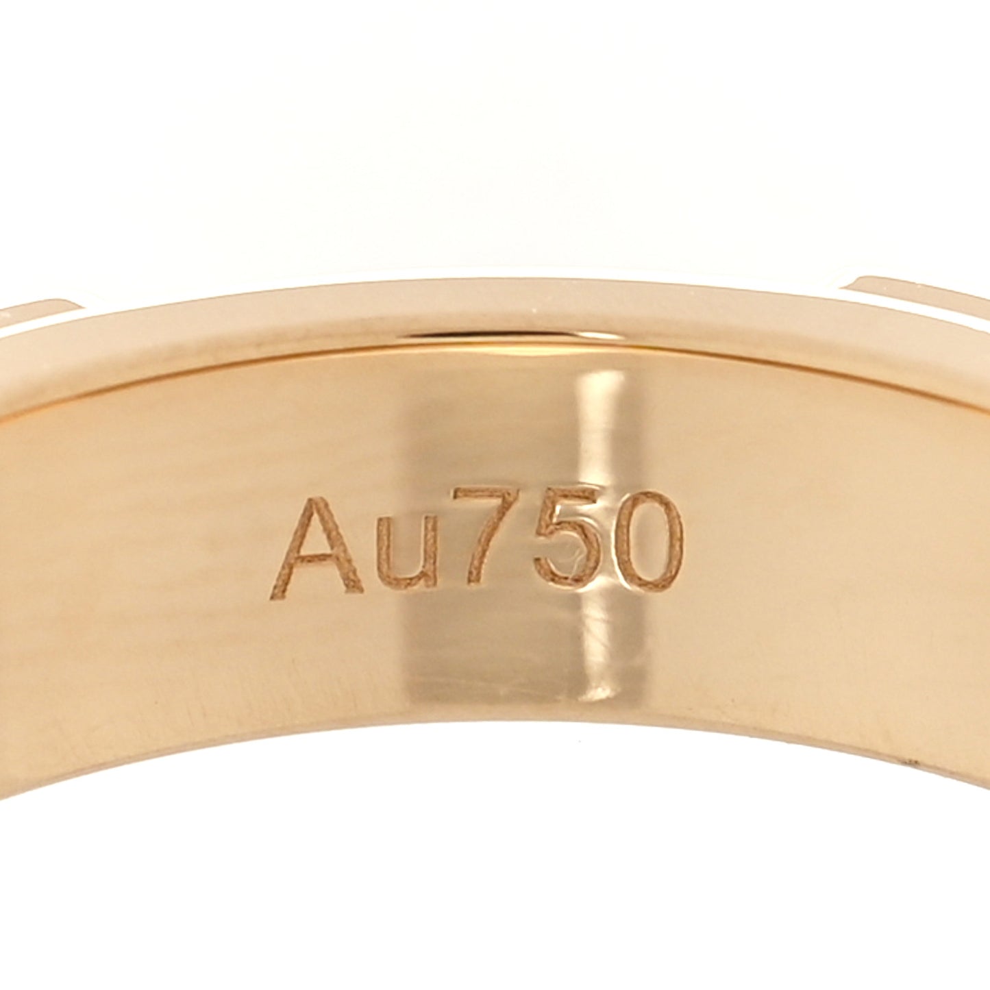 18K Yellow Gold Diamond HW Logo Single Diamond Band Ring 53 6.25