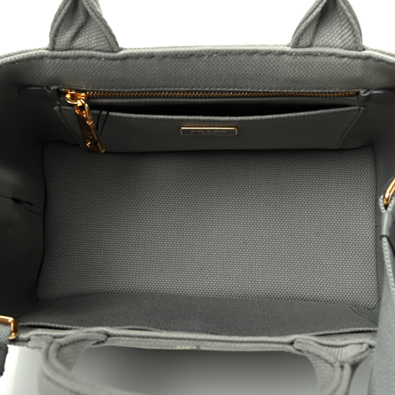 Prada Canapa Small Logo Tote Mercurio 4 of 4