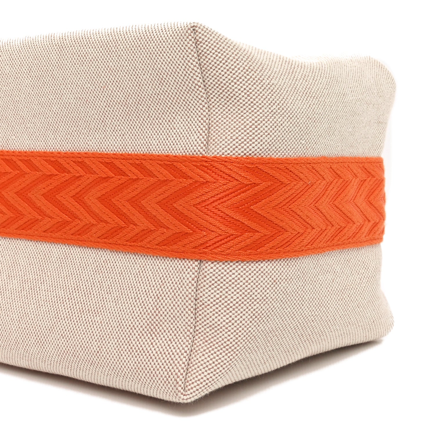 Hermes Canvas Large Bride-A-Brac Pouch Natural Orange 9 of 9