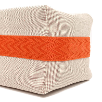 Hermes Canvas Large Bride-A-Brac Pouch Natural Orange 9 of 9