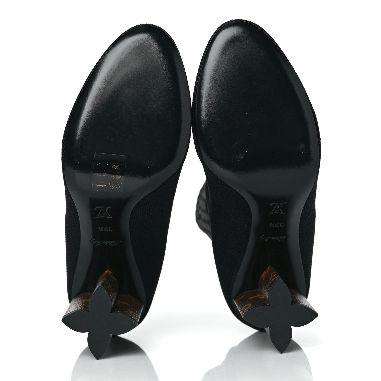 Louis Vuitton Monogram Stretch Fabric Silhouette Ankle Boots 39.5 Black 5 of 7