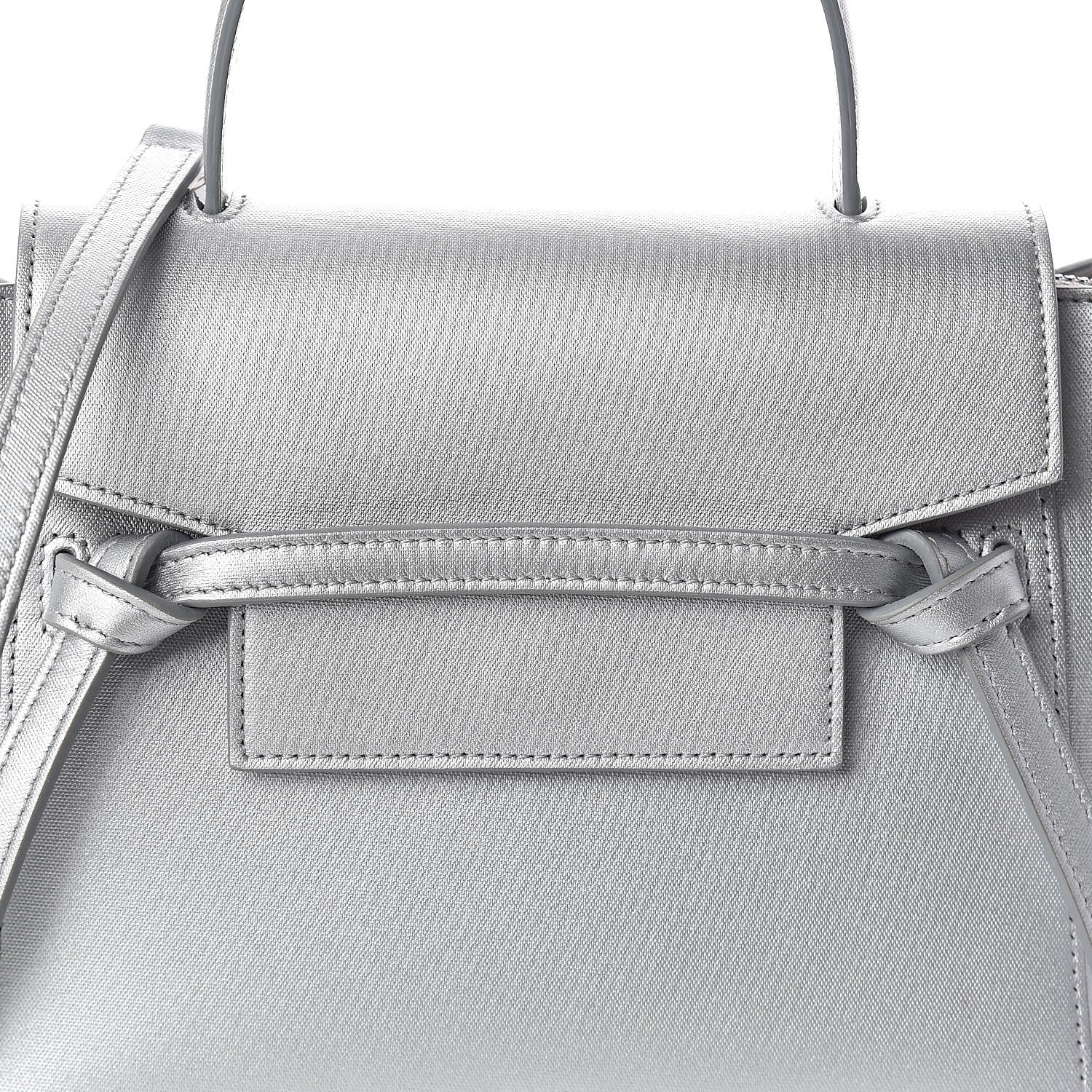Celine Laminated Calfskin Nano Belt Bag Silver 7 of 9