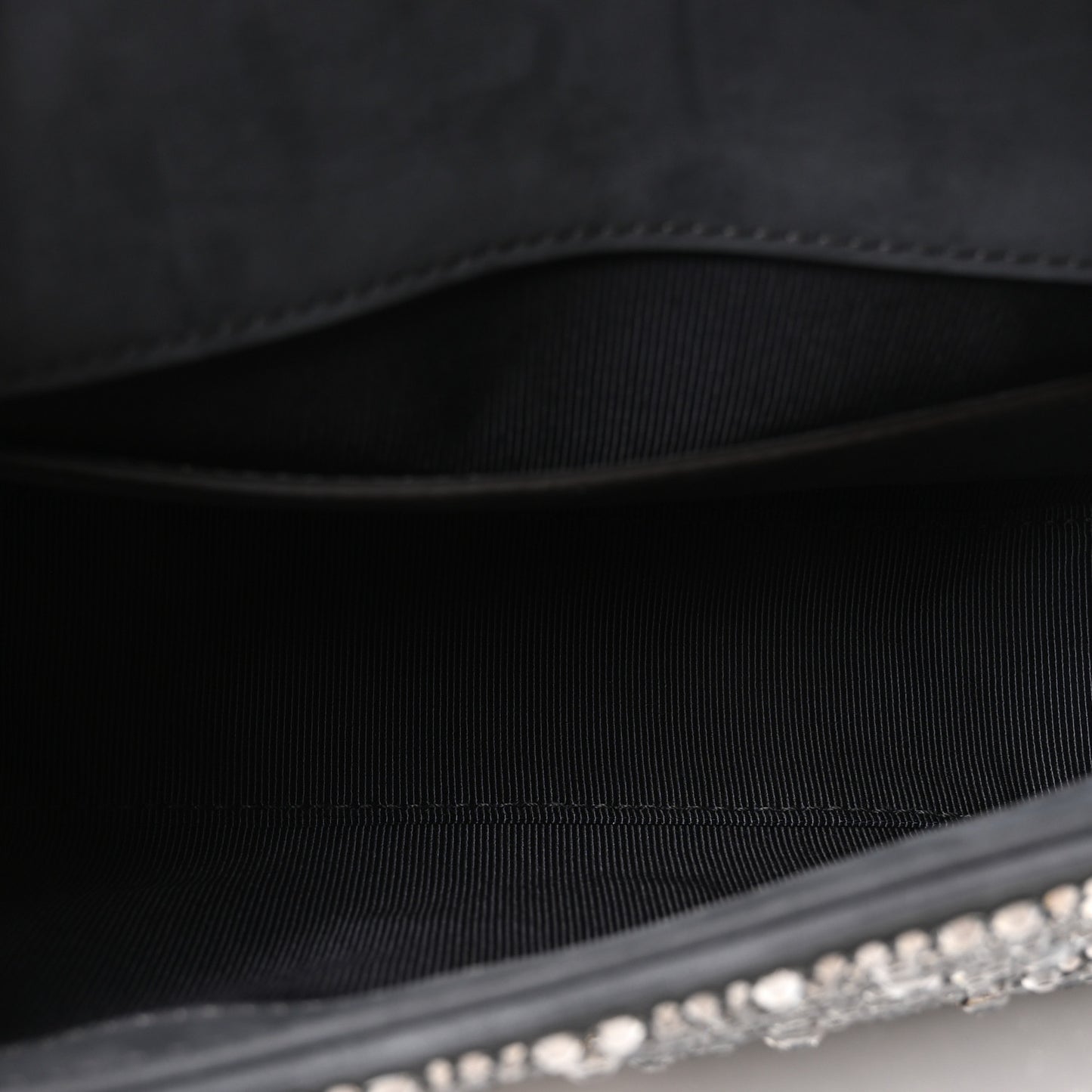 Suede Matelasse Crystal Mini GG Marmont Shoulder Bag Grey