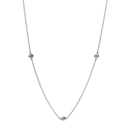 Tiffany Platinum Elsa Peretti Diamonds by the Yard 5 Station Necklace 1 of 3