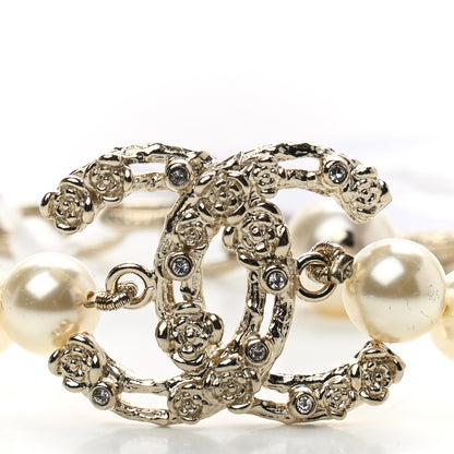 Chanel Pearl Crystal CC Bracelet Gold 4 of 4