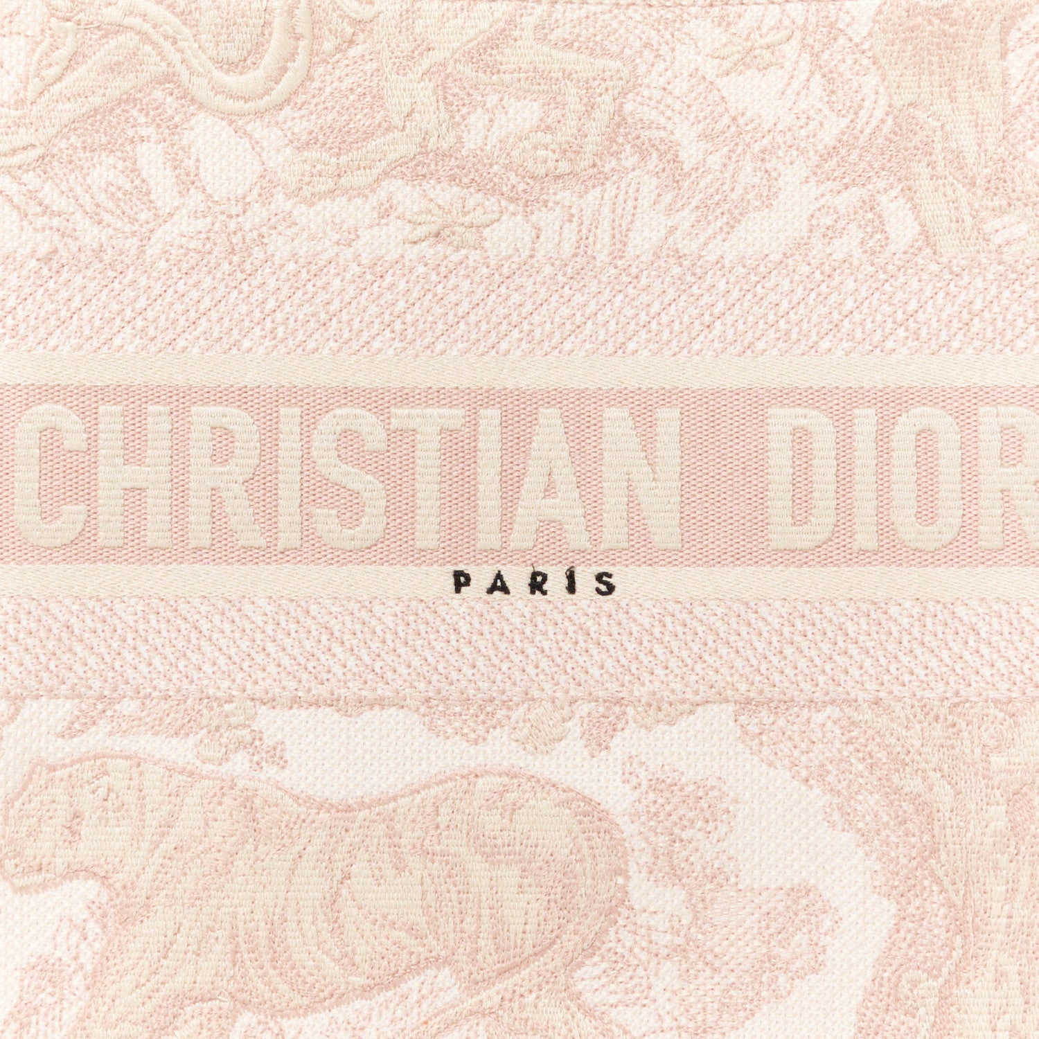 Christian Dior Canvas Embroidered Medium Dioriviera Toile De Jouy Book Tote Rose 8 of 10