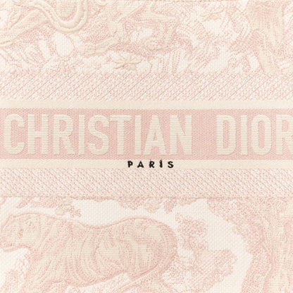 Christian Dior Canvas Embroidered Medium Dioriviera Toile De Jouy Book Tote Rose 8 of 10