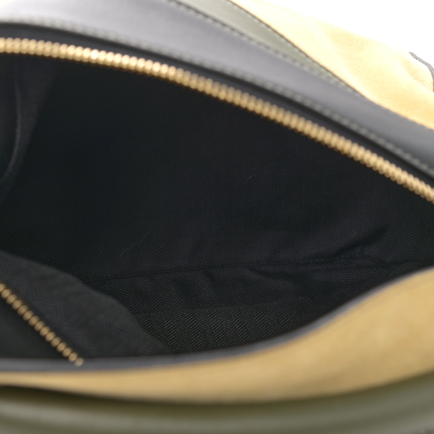 Loewe Calfskin Suede Medium Puzzle Bag Gold Avocado Green 5 of 11