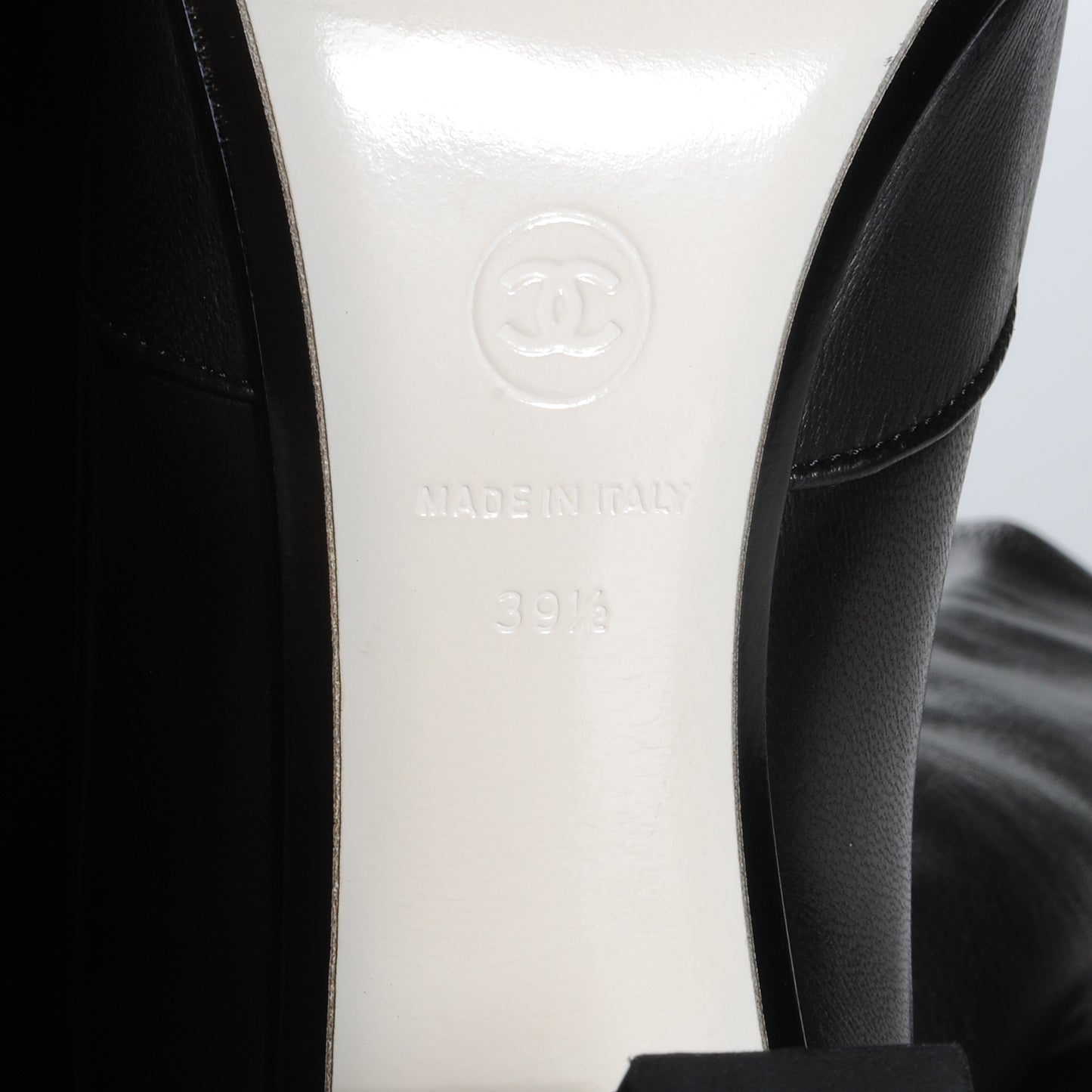 Leather Equestrian Tall Boots 39.5 Black