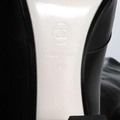 Chanel Leather Equestrian Tall Boots 39.5 Black 7 of 8