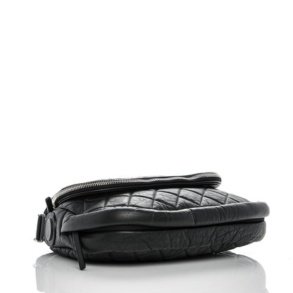 Chanel Aged Calfskin Quilted Expandable Messenger Black 4 of 8