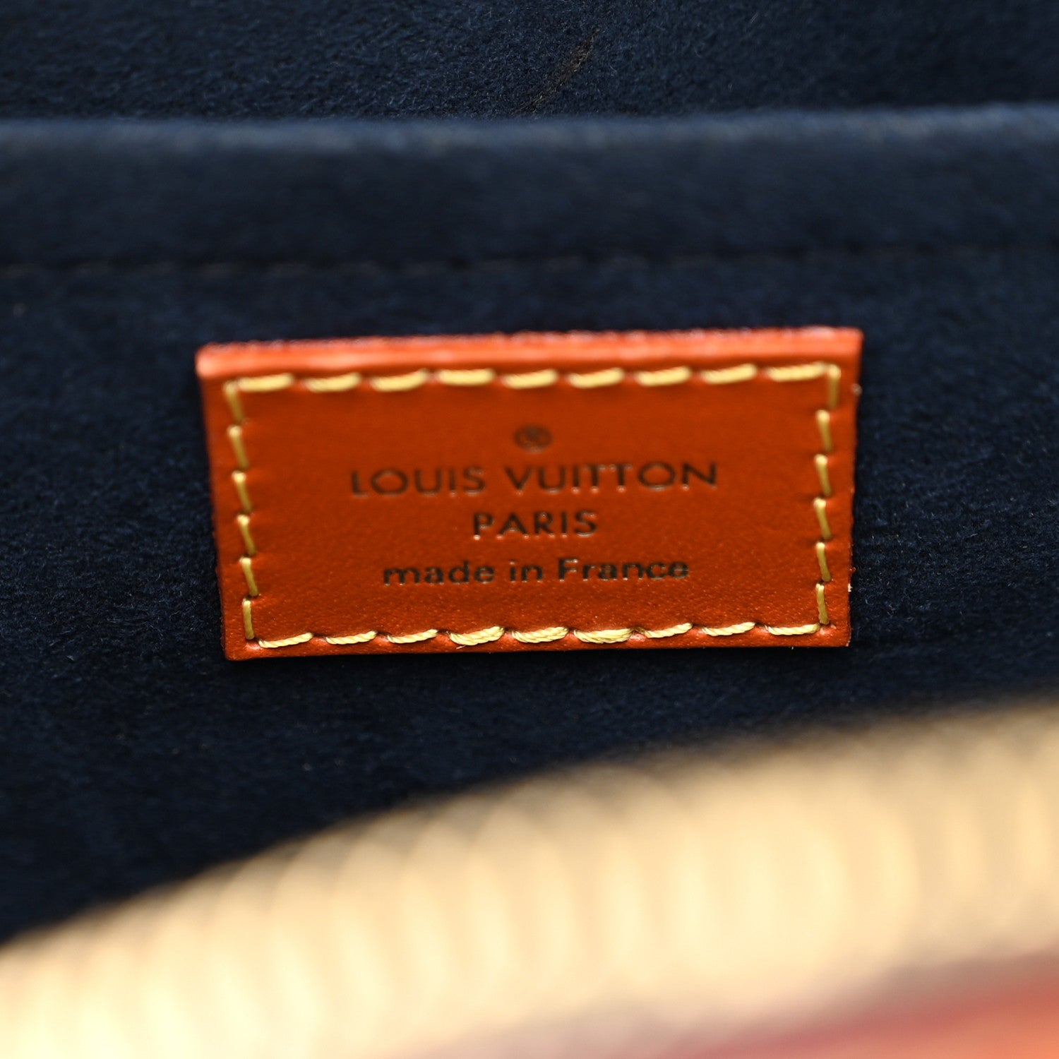 Louis Vuitton Calfskin Reverse Monogram Valisette PM Navy Caramel 3 of 9