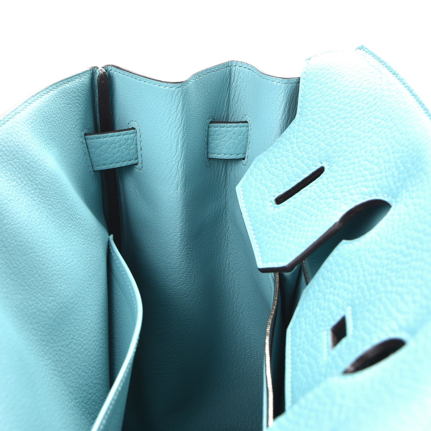 Taurillon Clemence Birkin 35 Bleu Atoll