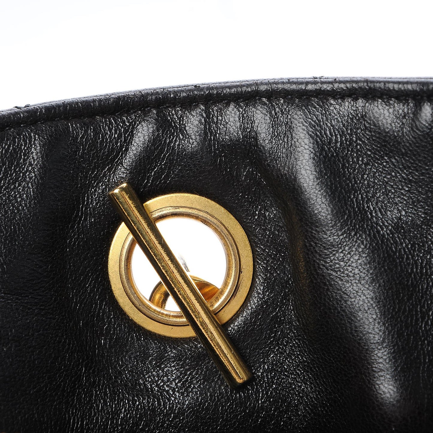 Lambskin Quilted Shoulder Bag Black