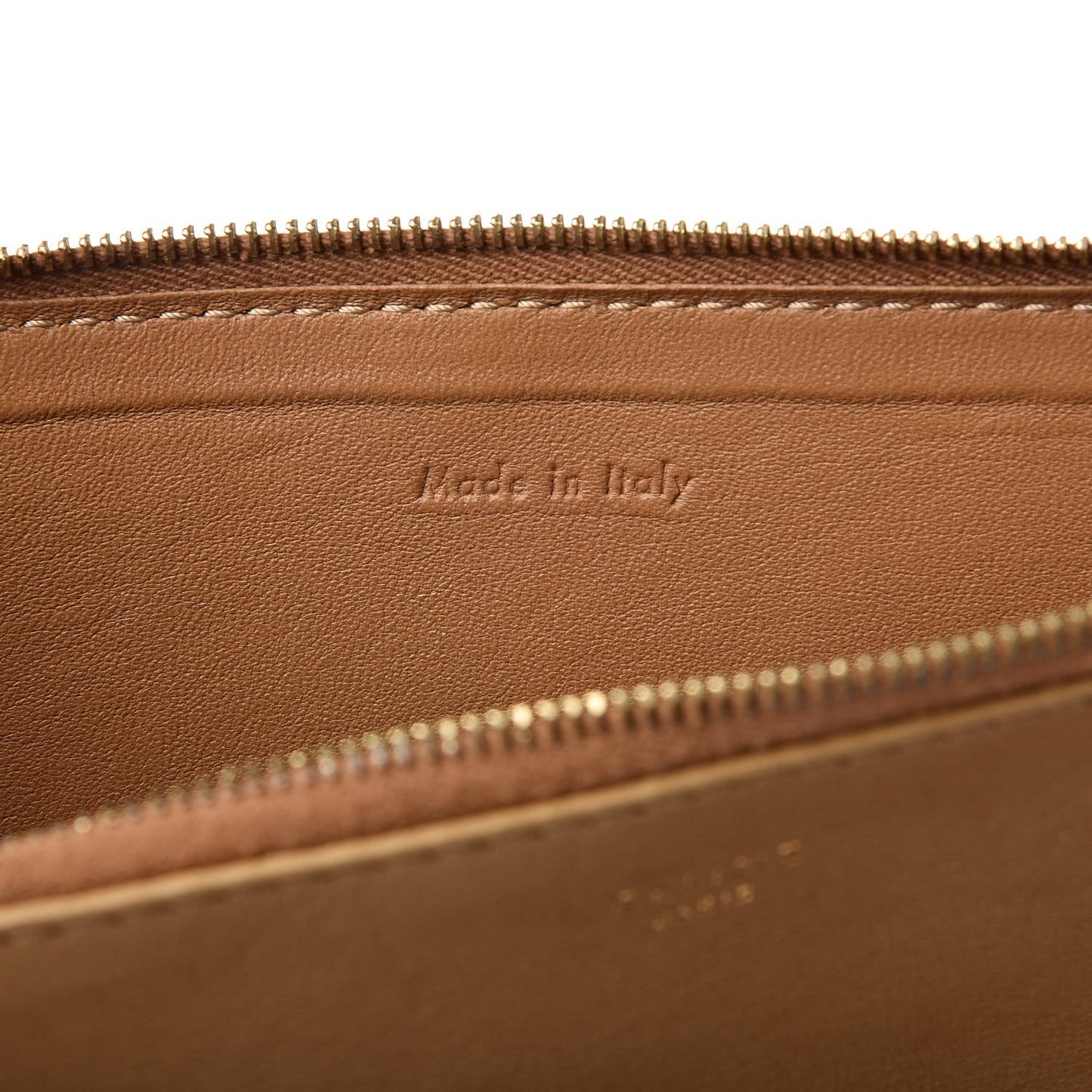 Lambskin Bi-Color Solo Clutch Pouch Nude