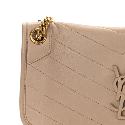 Saint Laurent Lambskin Matelasse Monogram Medium Niki Chain Satchel Dark Beige 8 of 12