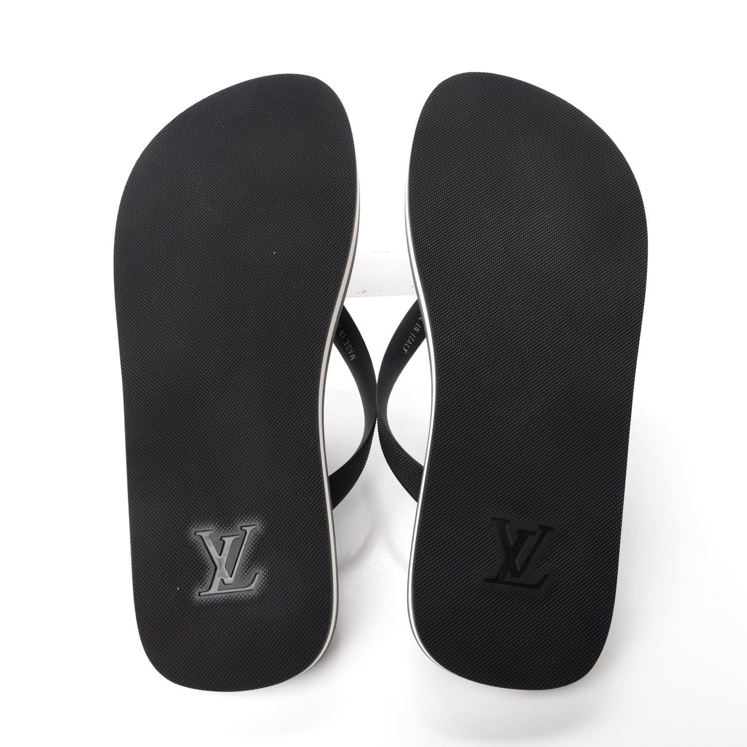 Louis Vuitton Rubber Mens Molitor Thong Sandals 7 Black 5 of 8