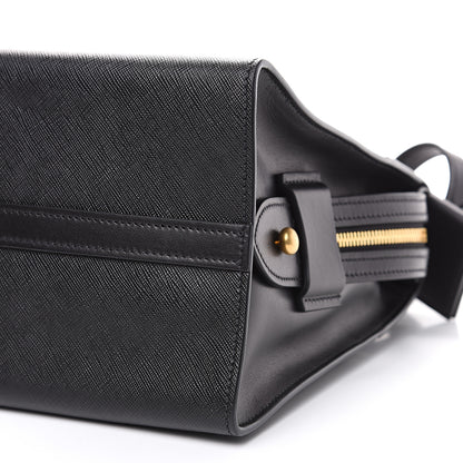 Prada Saffiano City Calfskin Medium Esplanade Tote Black 8 of 8