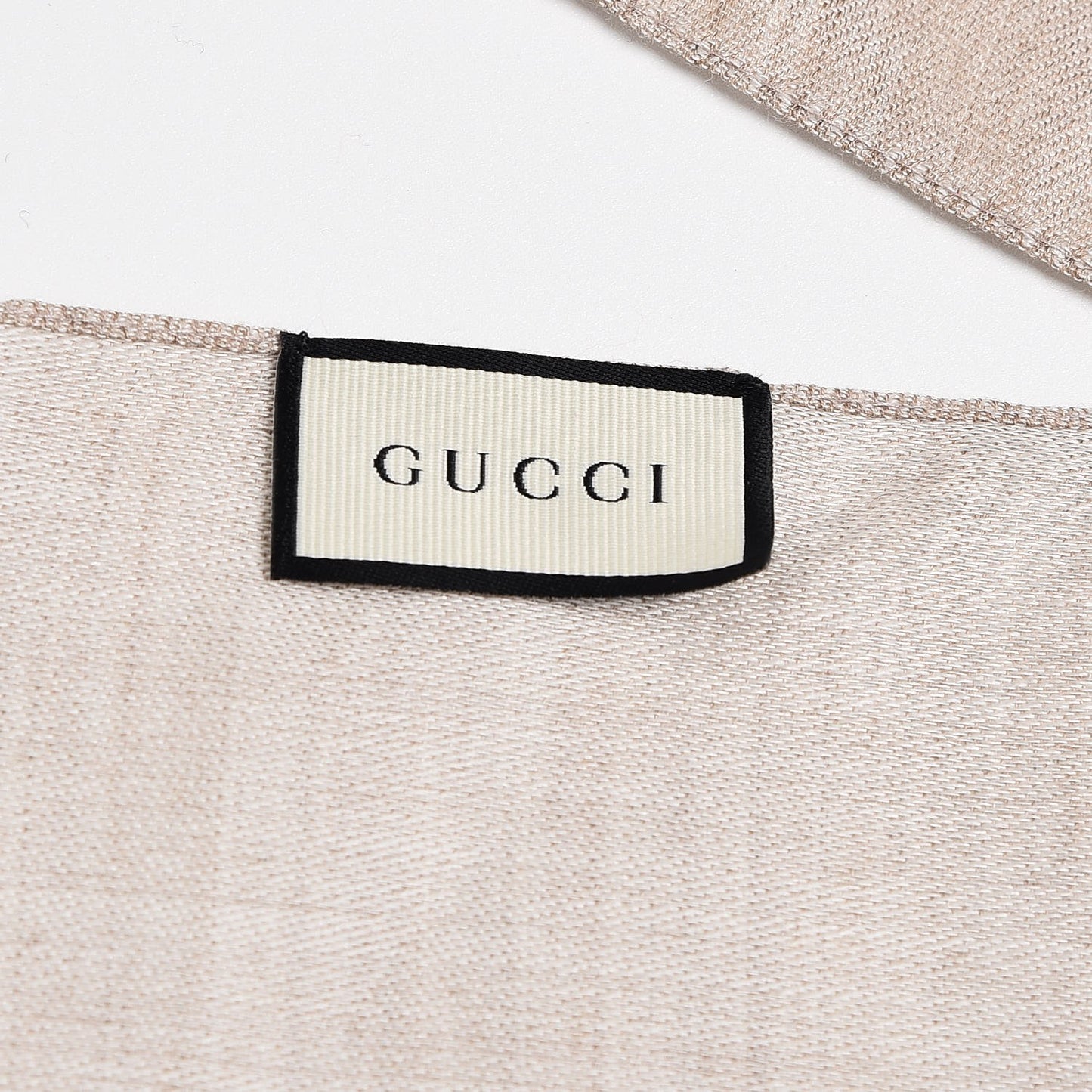 Wool Silk GG Monogram GGNat Scarf Sand