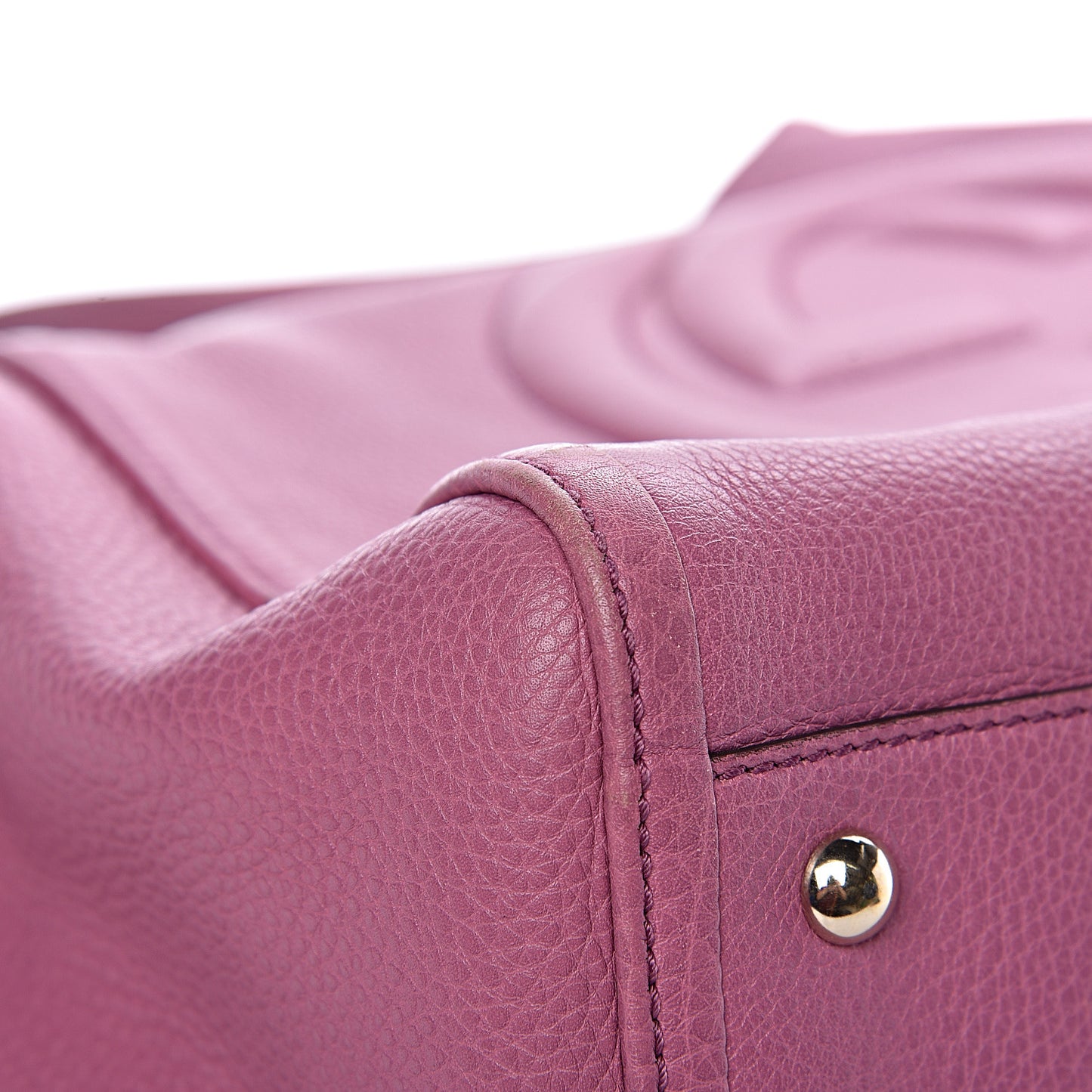 Pebbled Calfskin Medium Soho Shoulder Bag Fresia Rose