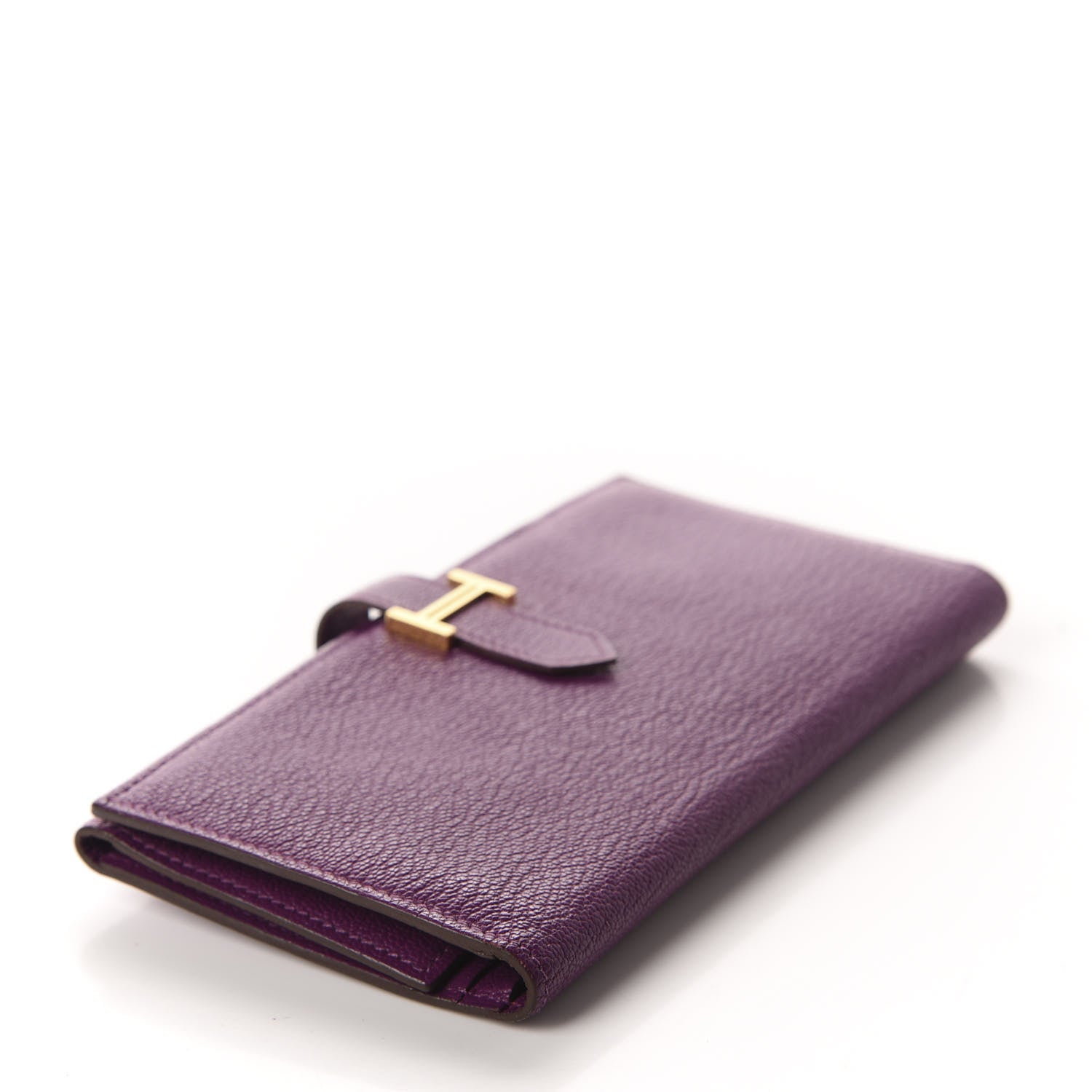 Hermes Chevre Mysore Tri-Fold Bearn Wallet Anemone 4 of 7