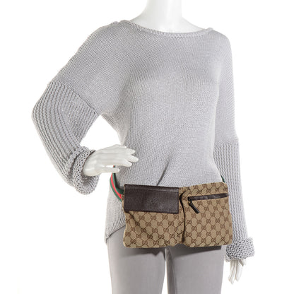 Gucci Monogram Web Belt Bag Dark Brown 2 of 8