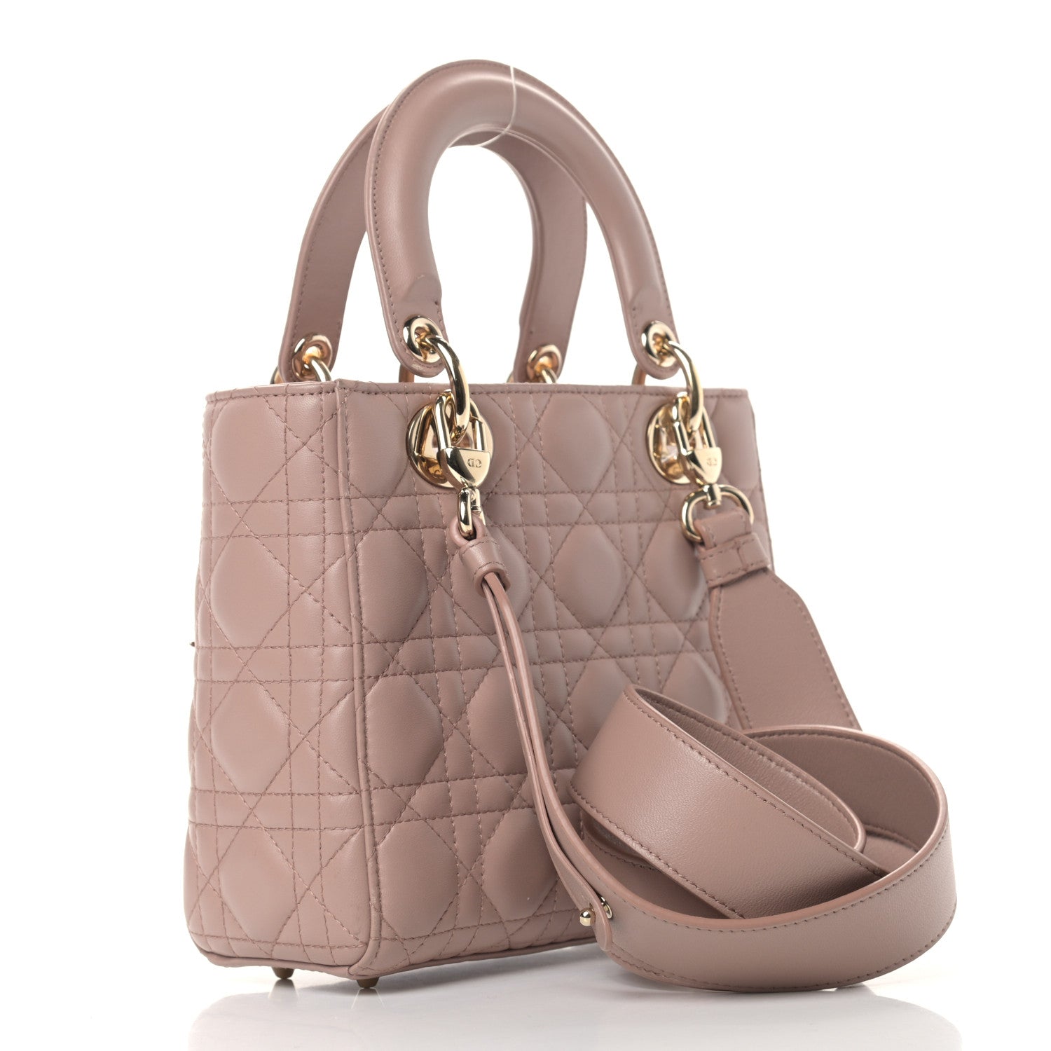 Christian Dior Lambskin Cannage Small Lady Dior Pink 2 of 11
