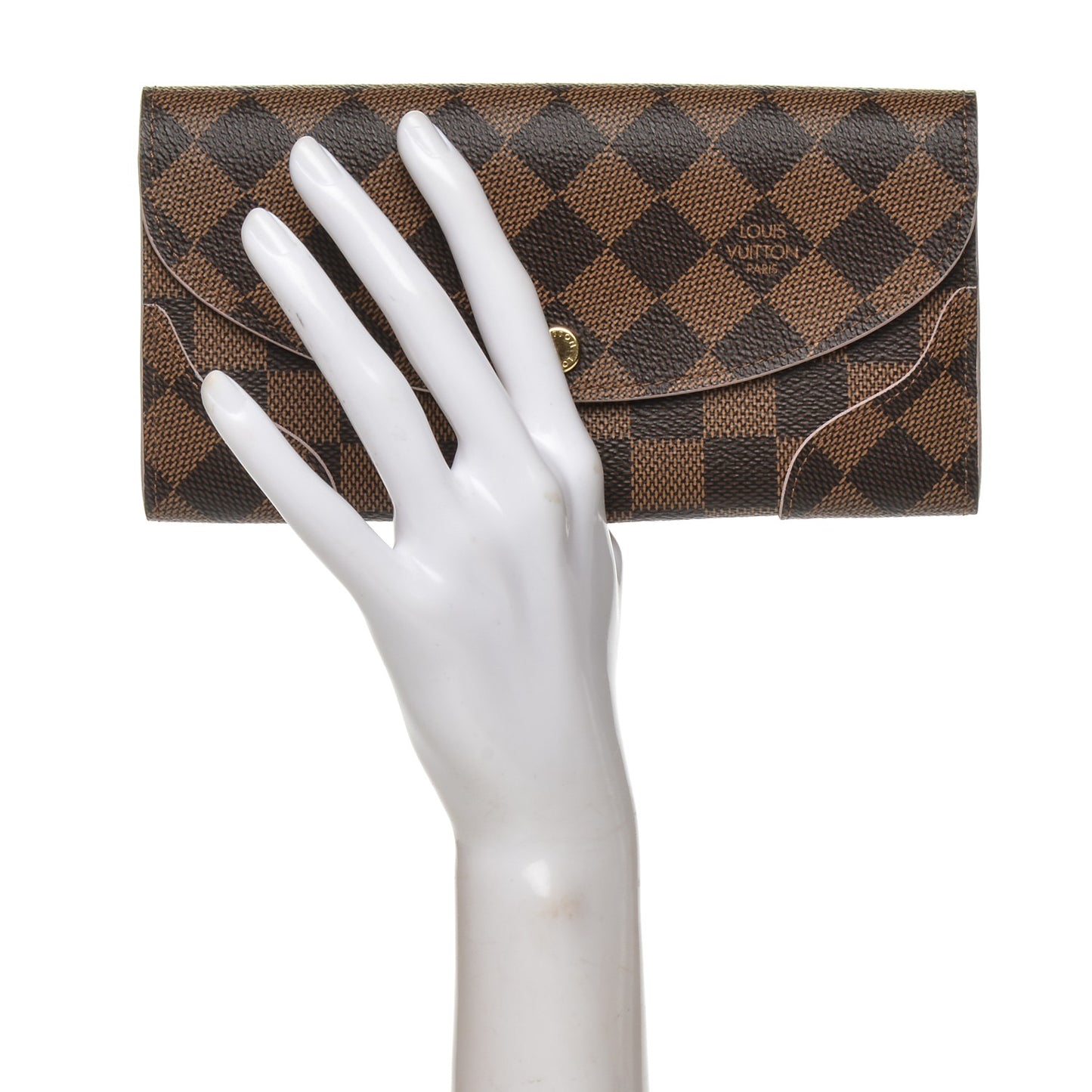 Damier Ebene Caissa Wallet Rose Ballerine