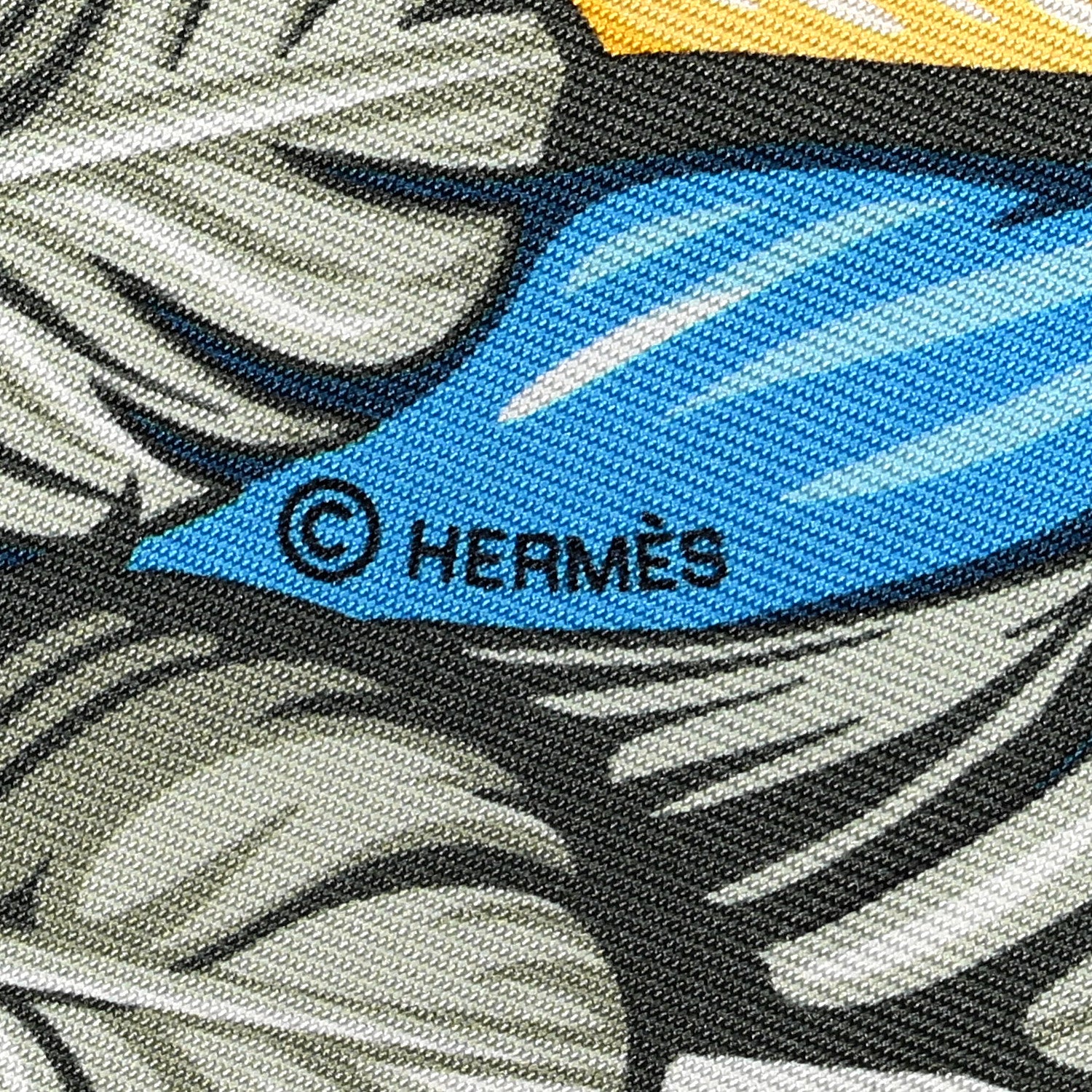 Hermes Silk Lambskin Danse Pacifique Twilly Jaune D'Or Kaki Orange 3 of 4