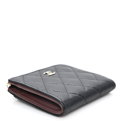 Chanel Caviar Quilted CC Zip Around Card Holder Wallet Black 4 of 7