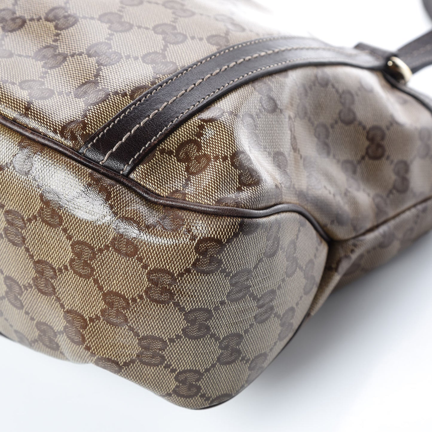 Crystal Monogram Duchessa Flap Shoulder Bag Dark Brown
