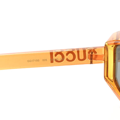 Gucci Acetate Rectangle Sunset Boulevard Sunglasses GG1719S Orange Grey 6 of 7