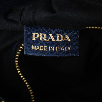 Prada Cervo Deerskin Hobo Baltico 9 of 9