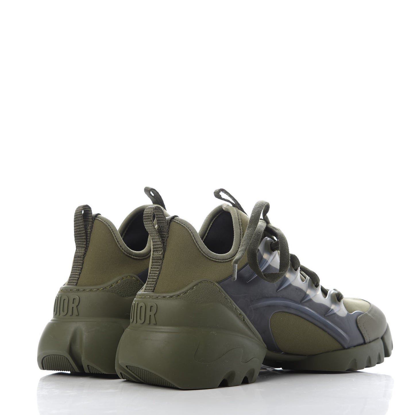 Neoprene Rubber Womens D-Connect Sneakers 35 Kaki
