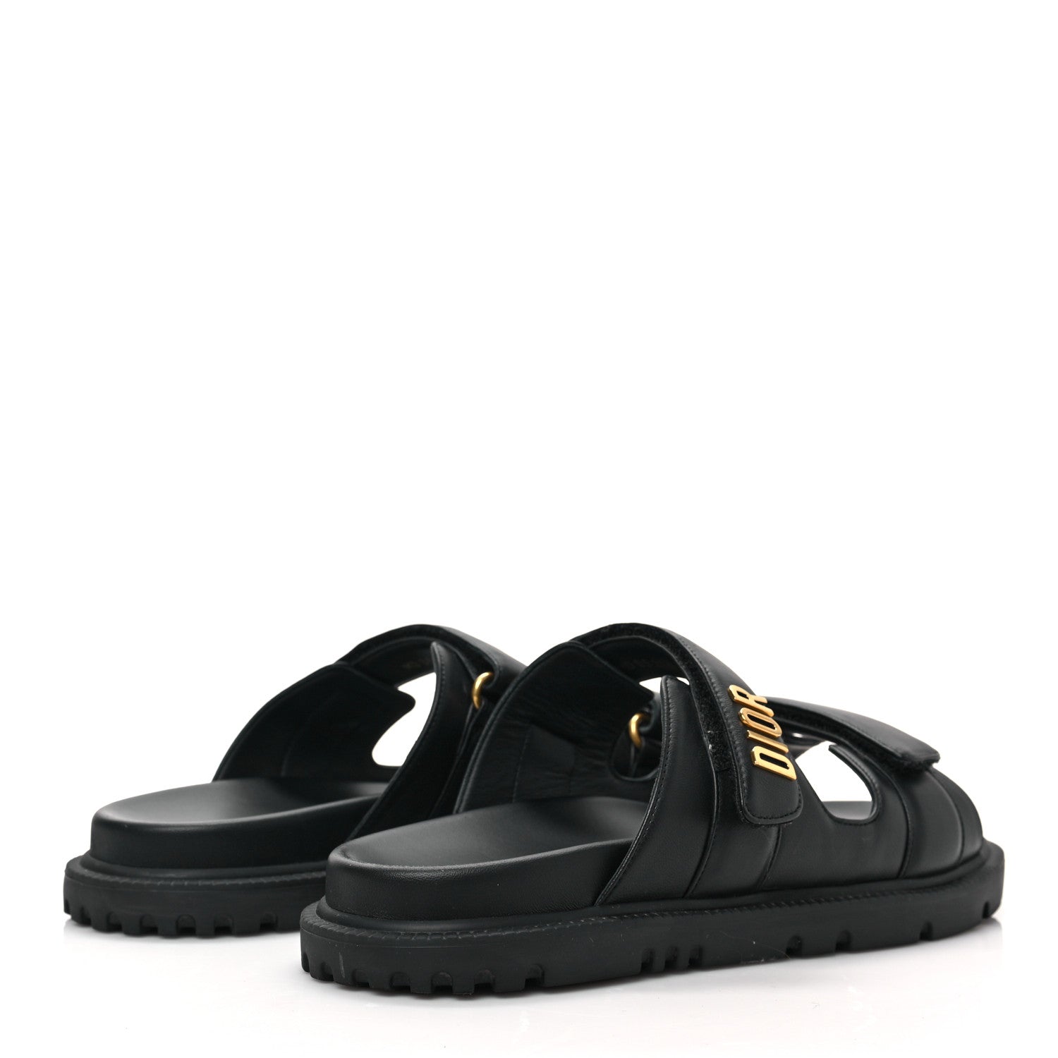 Christian Dior Lambskin Dioract 10mm Slide Sandals 39.5 Black 4 of 7