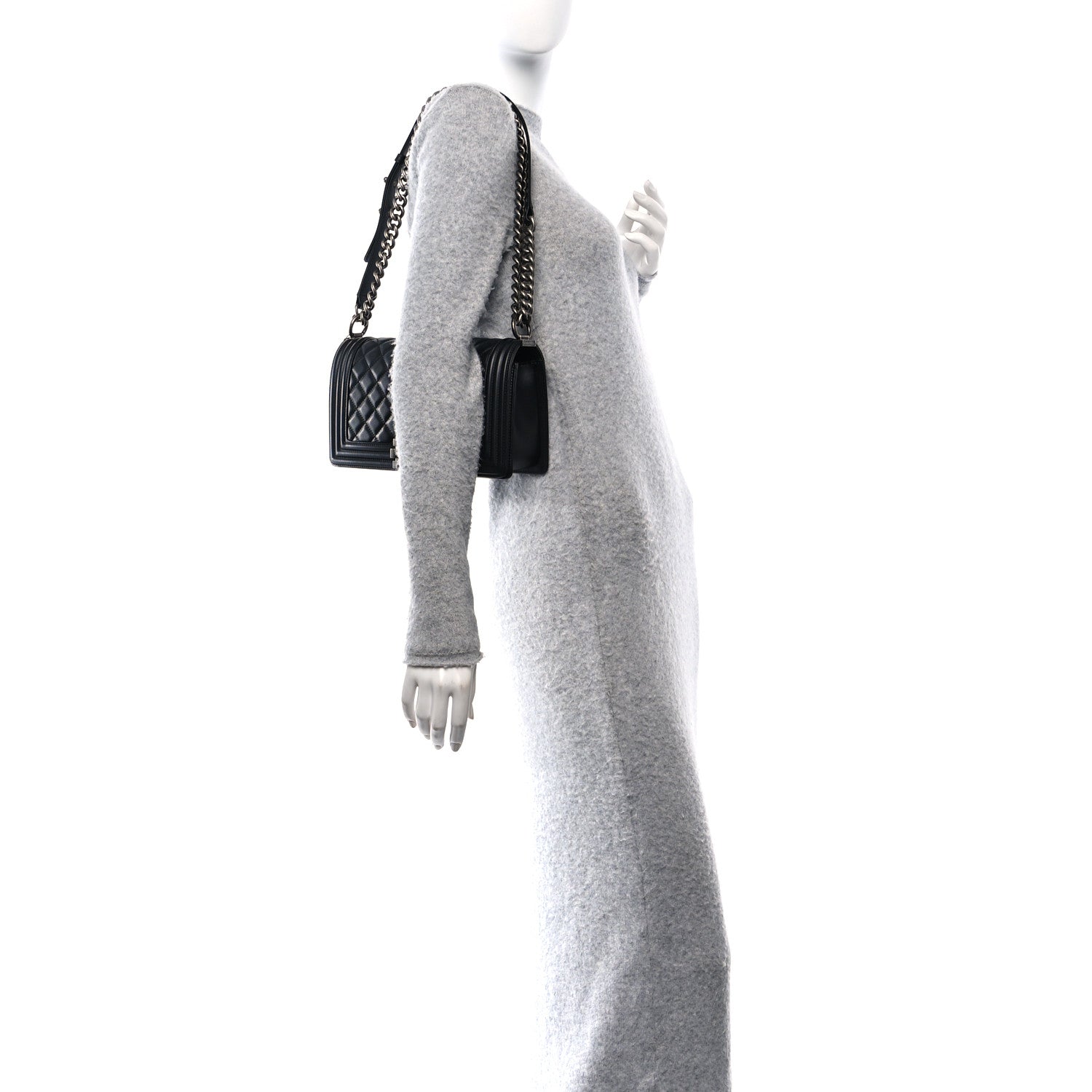 Chanel Calfskin Quilted Medium Boy Flap Black 2 of 11