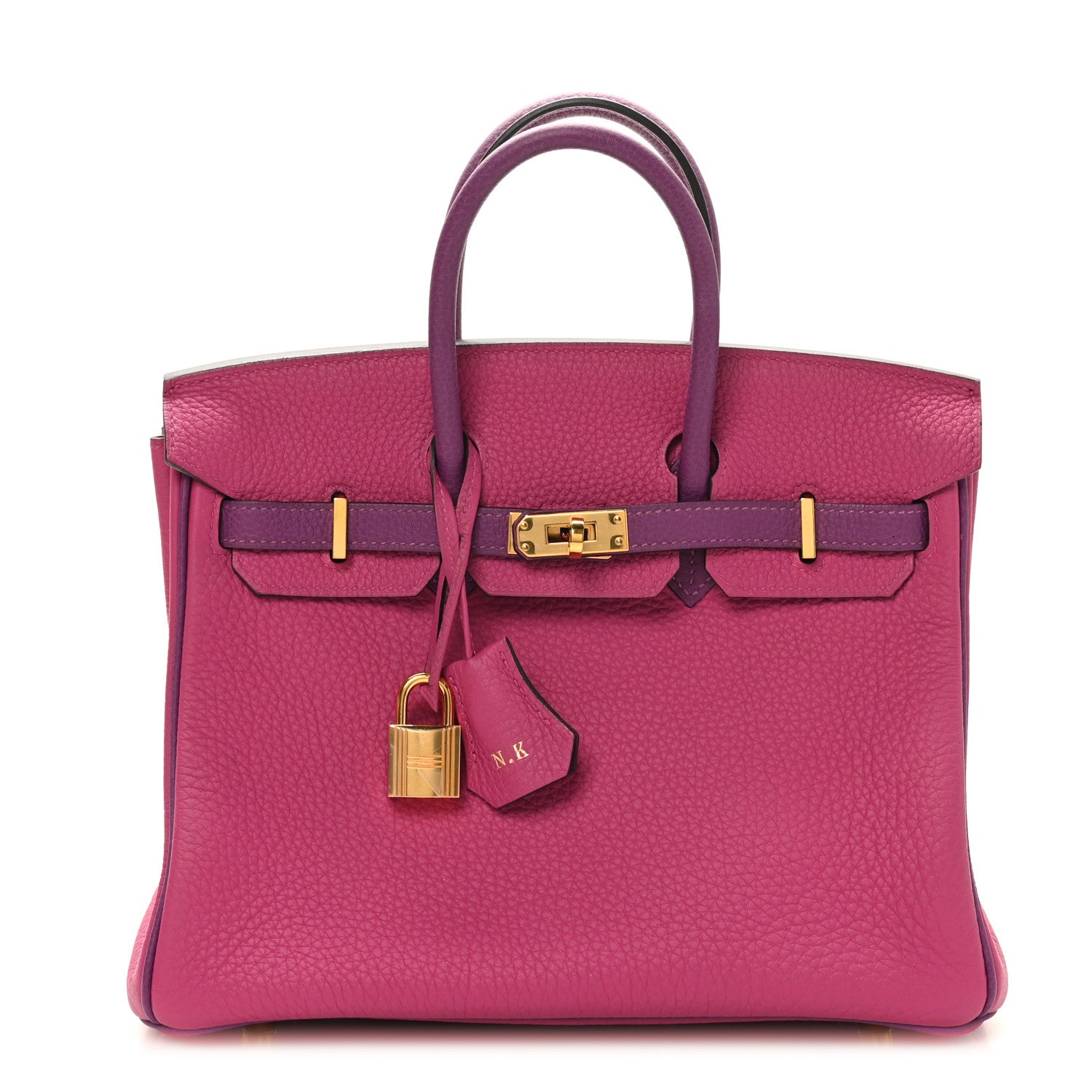 Hermes Togo Horseshoe Birkin 25 Rose Pourpre Cassis 1 of 11