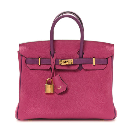 Hermes Togo Horseshoe Birkin 25 Rose Pourpre Cassis 1 of 11