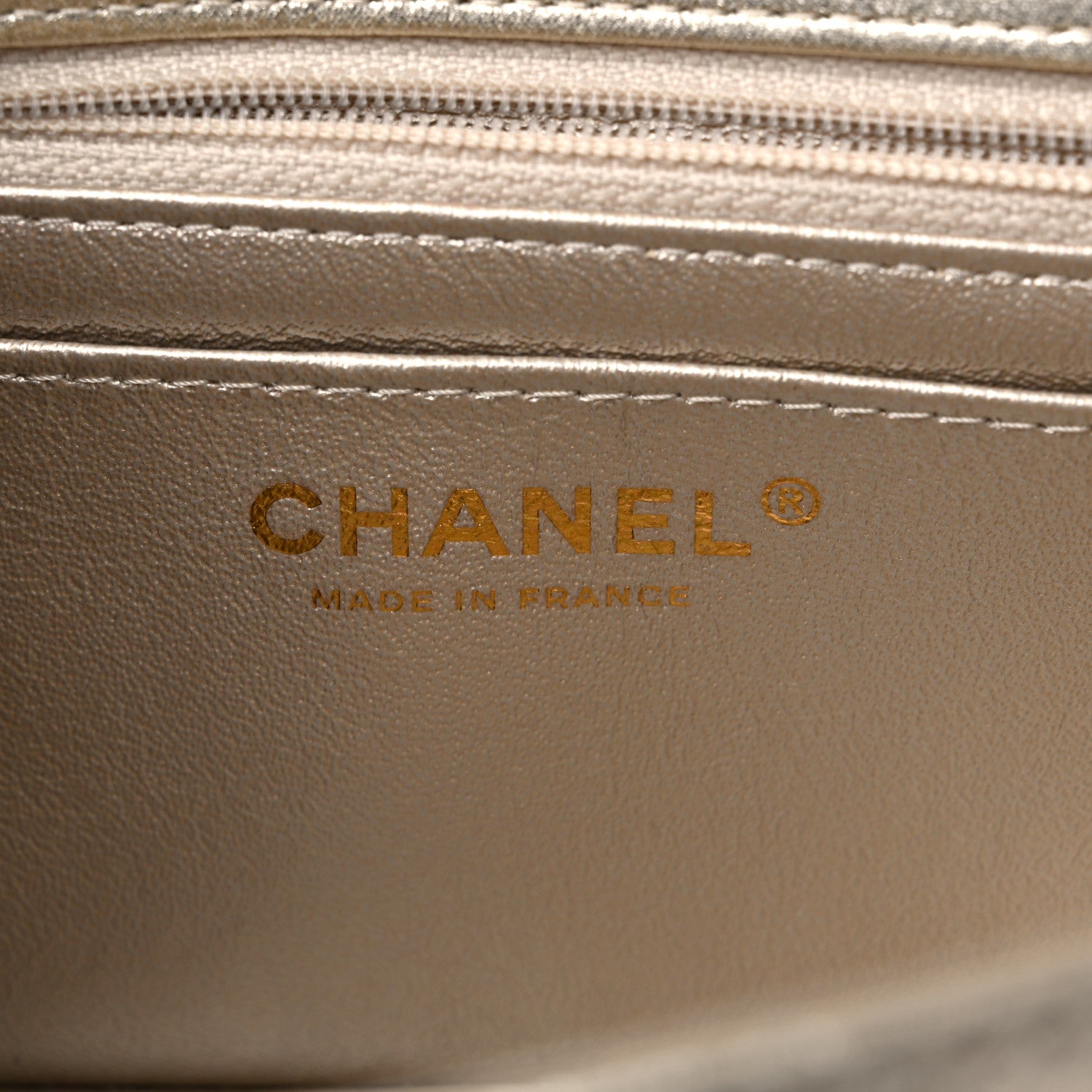 Chanel Metallic Lambskin Quilted Mini Rectangular Flap Gold 6 of 9